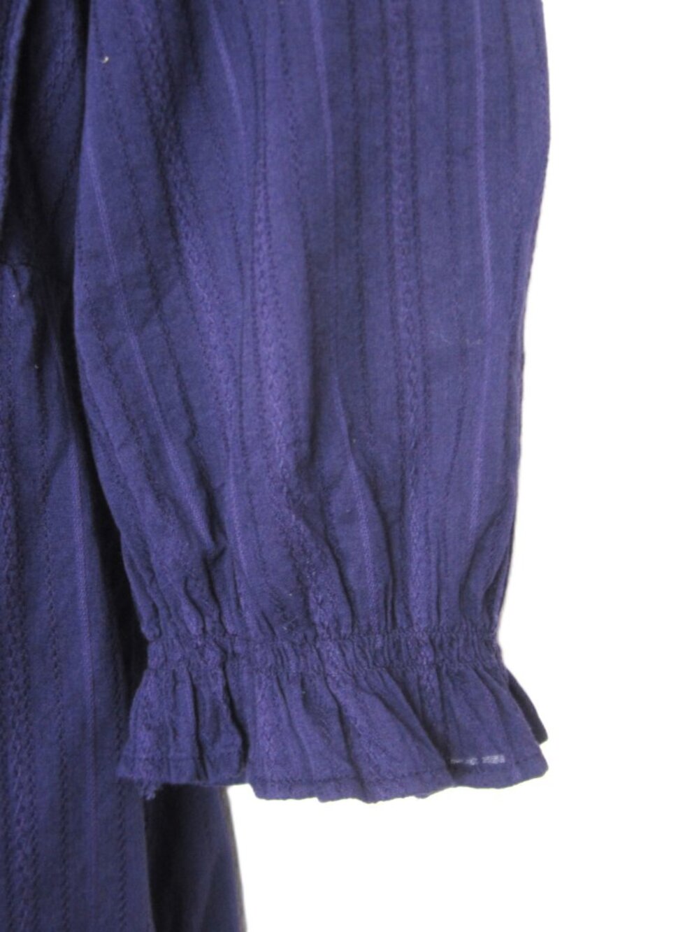 April Cornell Purple Size XS Dress Embroidered 3/4 Short Sleeve Tie Back Belt - Picture 6 of 13